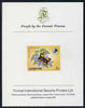 Lesotho 1984 Butterflies Yellow Pansy 5s imperf proof mounted on Format International proof card as SG 567