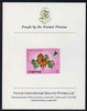 Lesotho 1984 Butterflies African Leopard 7s imperf proof mounted on Format International proof card as SG 569
