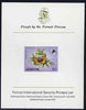Lesotho 1984 Butterflies Suffused Acraea 10s imperf proof mounted on Format International proof card as SG 570