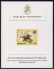 Lesotho 1984 Butterflies Painted Lady 15s imperf proof mounted on Format International proof card as SG 571