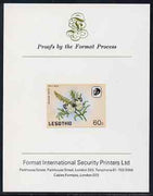 Lesotho 1984 Butterflies Meadow White 60s imperf proof mounted on Format International proof card as SG 575