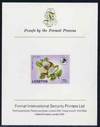 Lesotho 1984 Butterflies Queen Purple Tip 75s imperf proof mounted on Format International proof card as SG 576