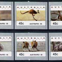 Australia 1994 Australian Wildlife (2nd Series) self adhesive set of 6 unmounted mint (inscribed Austrapex 95), similar to SG 1459-64