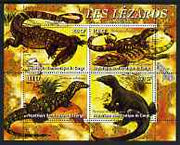 Congo 2004 Lizards (Les Lezards) perf sheetlet containing 4 values unmounted mint