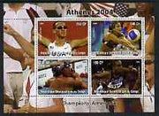 Congo 2004 Athens Olympic Games - American Champions perf sheetlet containing 4 values unmounted mint