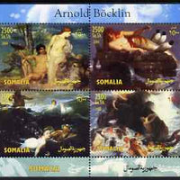 Somalia 2004 Paintings by Böcklin perf sheetlet containing 4 values unmounted mint