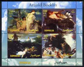 Somalia 2004 Paintings by Böcklin perf sheetlet containing 4 values unmounted mint
