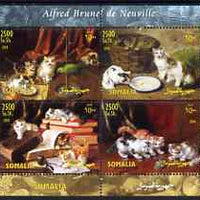 Somalia 2004 Paintings by Alfred Brunel de Neuville (Cats) perf sheetlet containing 4 values unmounted mint