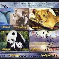 Somalia 2004 Paintings by Sir Peter Scott (Founder of WWF) perf sheetlet containing 4 values unmounted mint