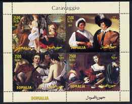 Somalia 2004 Paintings by Caravaggio perf sheetlet containing 4 values unmounted mint
