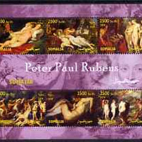 Somalia 2004 Nude Paintings by Peter Paul Rubens perf sheetlet containing 6 values unmounted mint