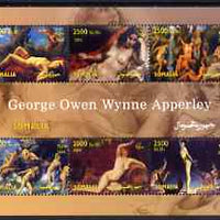 Somalia 2004 Nude Paintings by George Owen Wynne Apperley perf sheetlet containing 6 values unmounted mint