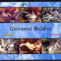 Somalia 2004 Nude Paintings by Giovanni Boldini perf sheetlet containing 6 values unmounted mint