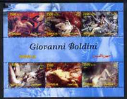 Somalia 2004 Nude Paintings by Giovanni Boldini perf sheetlet containing 6 values unmounted mint