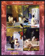 Somalia 2004 Nude Paintings by Jean Leon Gerome perf sheetlet containing 4 values unmounted mint