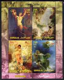 Somalia 2004 Nude Paintings by Hans Zatzka perf sheetlet containing 4 values unmounted mint