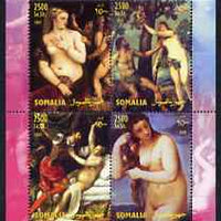 Somalia 2004 Nude Paintings by Titian perf sheetlet containing 4 values unmounted mint