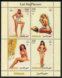 Somalia 2004 Glamour Paintings by Earl MacPherson perf sheetlet containing 4 values unmounted mint