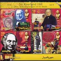 Somalia 2004 125th Death Anniversary of Rowland Hill perf sheetlet containing 4 values unmounted mint