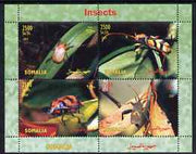 Somalia 2004 Insects perf sheetlet containing 4 values unmounted mint