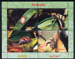 Somalia 2004 Insects perf sheetlet containing 4 values unmounted mint