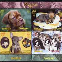 Somalia 2004 Puppies perf sheetlet containing 4 values unmounted mint