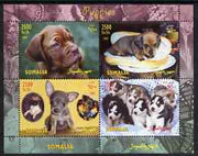 Somalia 2004 Puppies perf sheetlet containing 4 values unmounted mint
