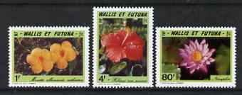 Wallis & Futuna 1991 Flowers set of 3 unmounted mint, SG 589-91