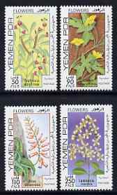 Yemen - Republic 1981 Flowers (2nd series) set of 4 unmounted mint, SG 265-68