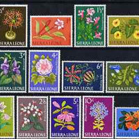 Sierra Leone 1963 Flowers in natural colours set of 13 unmounted mint, SG 242-54