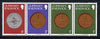 Guernsey 1979-83 Coins booklet strip of 4 unmounted mint, SG 178a