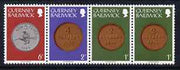 Guernsey 1979-83 Coins booklet strip of 4 unmounted mint, SG 178a