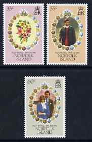 Norfolk Island 1981 Royal Wedding set of 3 unmounted mint, SG 262-64