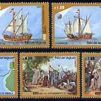 Nicaragua 1982 Anniversary (490th) of Discovery of America set of 7 unmounted mint, SG 2407-13