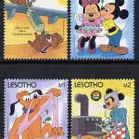 Lesotho 1986 Christmas, Disney cartoon characters set of 4 unmounted mint, SG 745-48