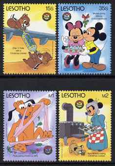 Lesotho 1986 Christmas, Disney cartoon characters set of 4 unmounted mint, SG 745-48