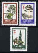 Finland 1967 Tuberculosis Relief Fund set of 3 trees and foliage unmounted mint, SG 723-25