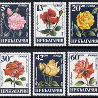 Bulgaria 1985 Roses set of 6 fine used, SG 3250-55