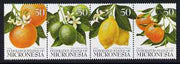 Micronesia 1996 Citrus Fruits se-tenant strip of 4 unmounted mint, SG 510-513
