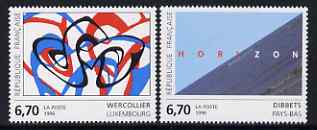 France 1996 Contemporary Art set of 2 unmounted mint, SG 3301-02