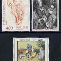 France 1983 Art set of 3 unmounted mint, SG 2580-82