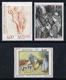 France 1983 Art set of 3 unmounted mint, SG 2580-82