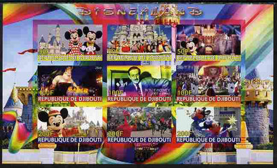 Djibouti 2010 Disneyland imperf sheetlet containing 9 values unmounted mint