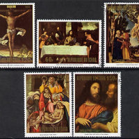 Chad 1973 Easter Paintings set of 5 cto used