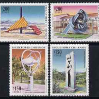 Chile 1996 Modern Sculpture set of 4 unmounted mint, SG 1721-24