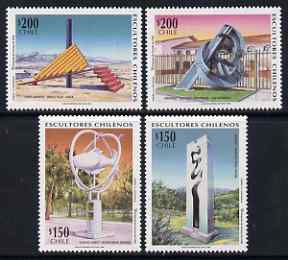Chile 1996 Modern Sculpture set of 4 unmounted mint, SG 1721-24