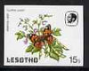 Lesotho 1984 Butterflies Painted Lady 15s imperf proof with background omitted, unmounted mint as SG 571