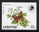 Lesotho 1984 Butterflies Painted Lady 15s imperf proof with background omitted, unmounted mint as SG 571