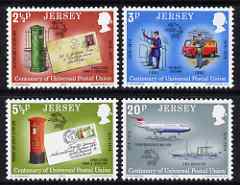 Jersey 1974 Centenary of UPU set of 4 unmounted mint, SG 107-110