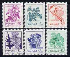 Poland 1974 Flower drawings by S Wyspianski set of 6 unmounted mint, SG 2287-92